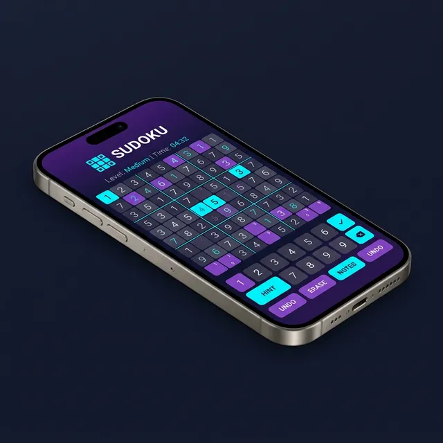 Sudoku Pro app running on iPhone